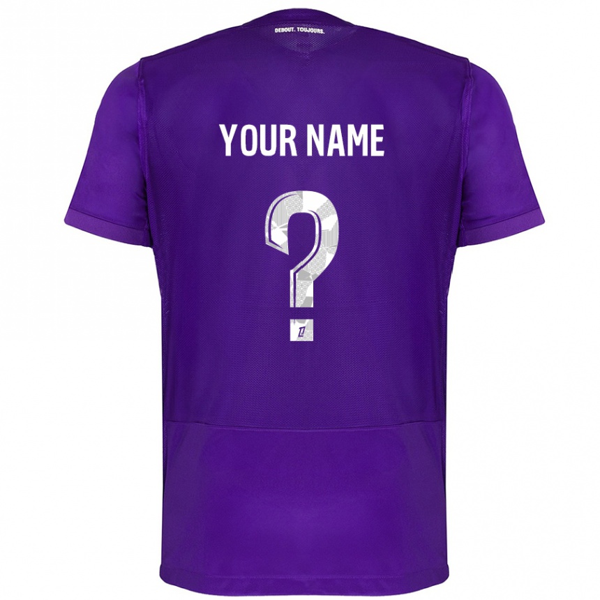 Niño Fútbol Camiseta Su Nombre #0 Morado Blanco 1ª Equipación 2024/25