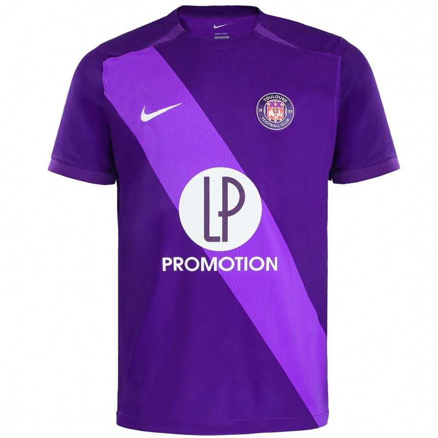 Niño Fútbol Camiseta Raphaël Gaudel #0 Morado Blanco 1ª Equipación 2024/25