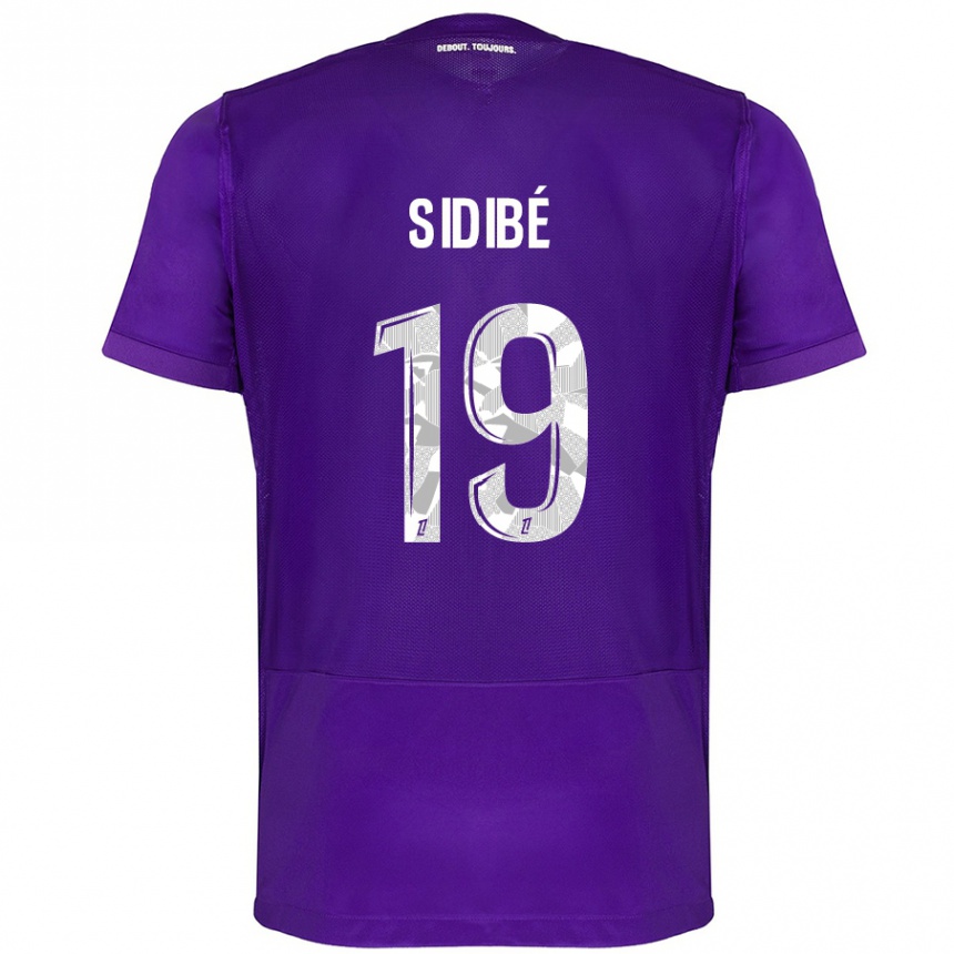 Niño Fútbol Camiseta Djibril Sidibé #19 Morado Blanco 1ª Equipación 2024/25