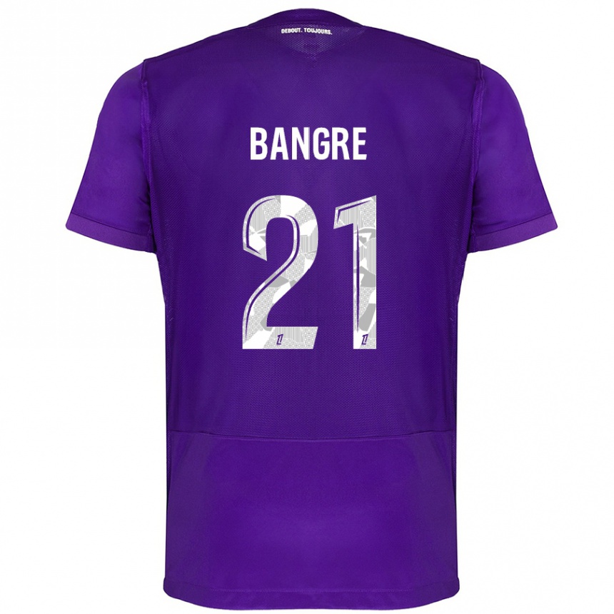 Niño Fútbol Camiseta Mamady Bangré #21 Morado Blanco 1ª Equipación 2024/25