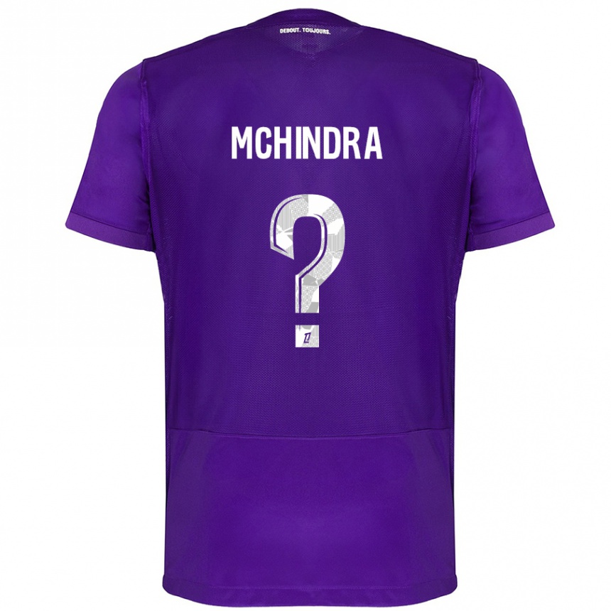 Niño Fútbol Camiseta Naime Said Mchindra #0 Morado Blanco 1ª Equipación 2024/25