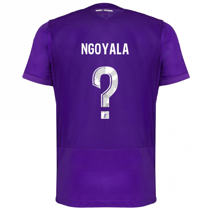 Niño Fútbol Camiseta Frédéric Efuele Ngoyala #0 Morado Blanco 1ª Equipación 2024/25