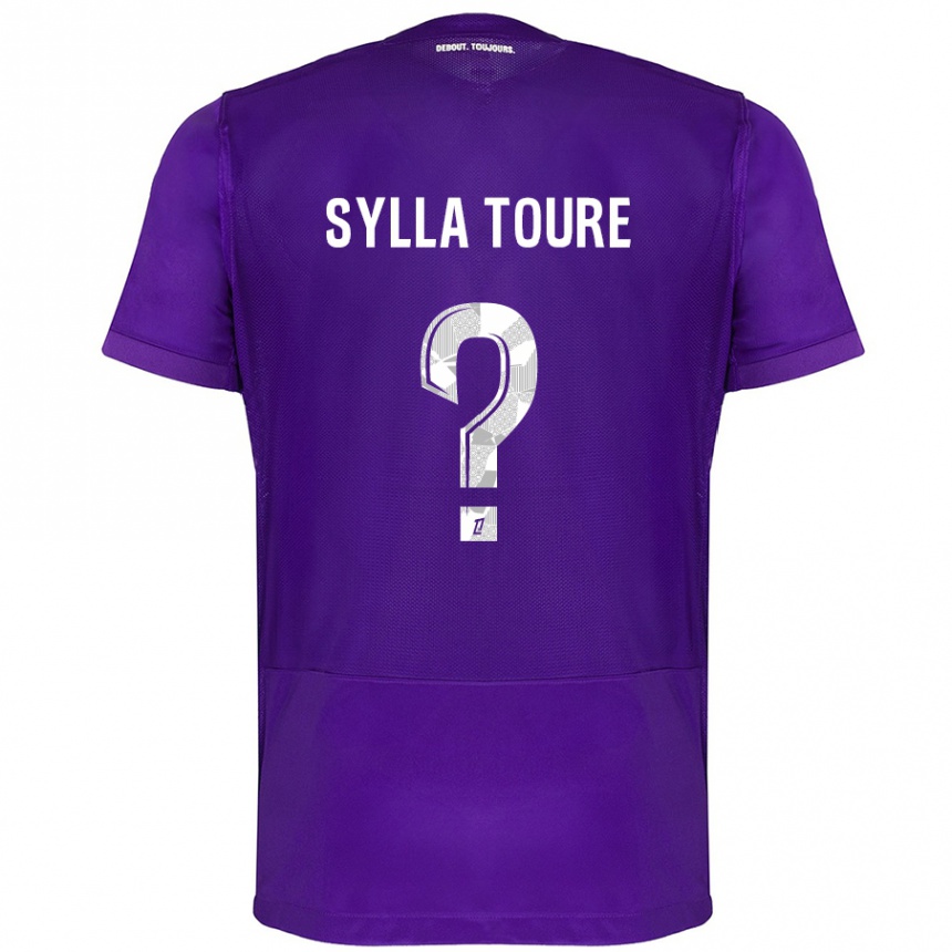 Niño Fútbol Camiseta Ismael Sylla Touré #0 Morado Blanco 1ª Equipación 2024/25