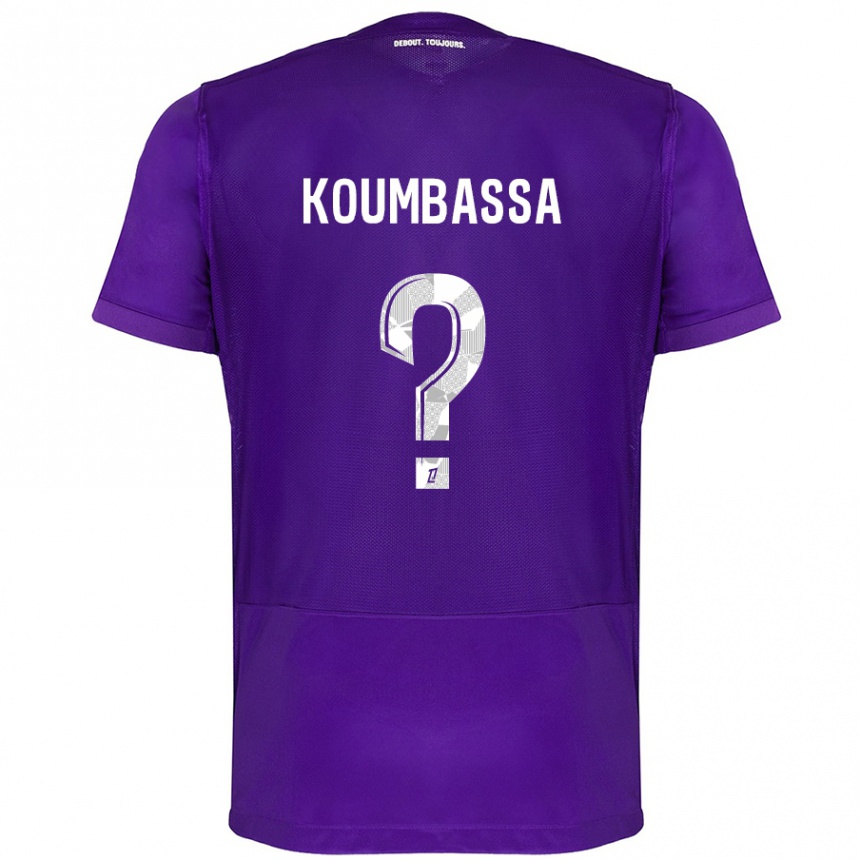 Niño Fútbol Camiseta Seny Koumbassa #0 Morado Blanco 1ª Equipación 2024/25