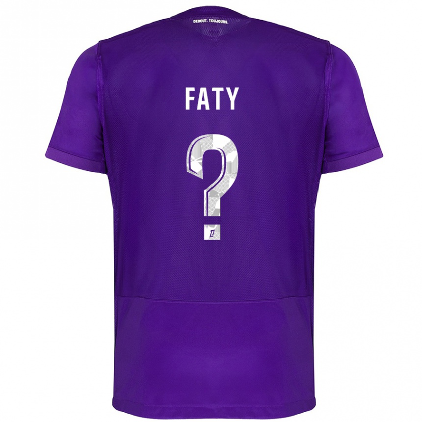 Niño Fútbol Camiseta Enzo Faty #0 Morado Blanco 1ª Equipación 2024/25