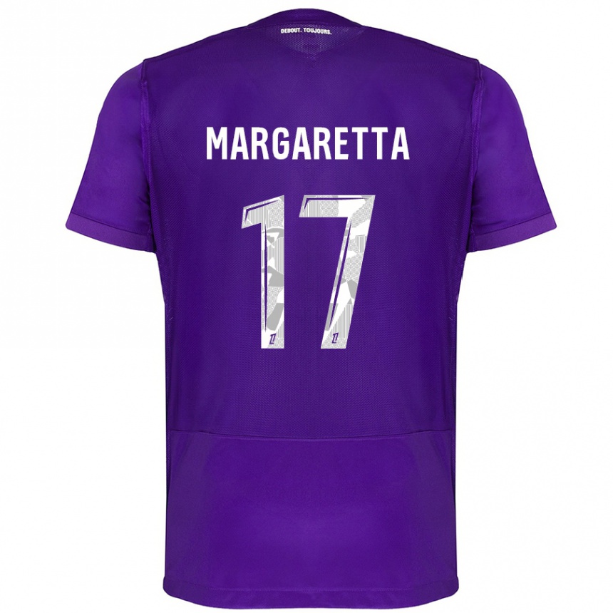 Niño Fútbol Camiseta Jessica Margaretta #17 Morado Blanco 1ª Equipación 2024/25