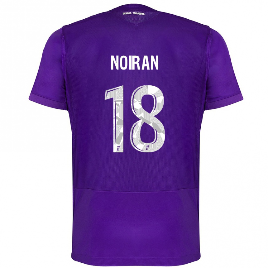 Niño Fútbol Camiseta Clara Noiran #18 Morado Blanco 1ª Equipación 2024/25