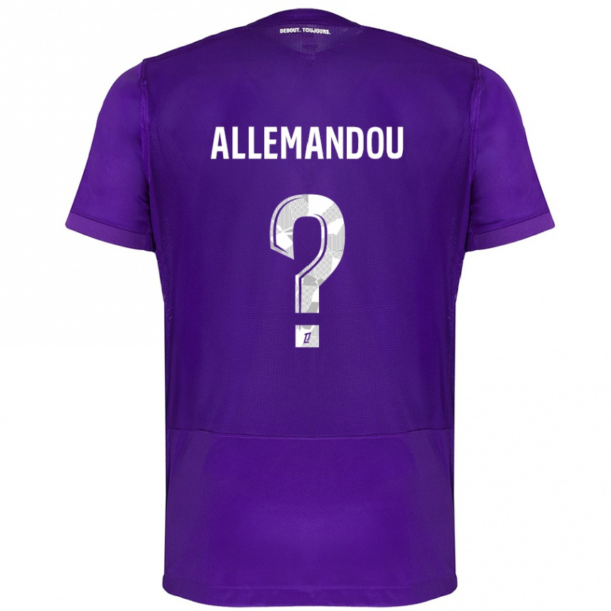 Niño Fútbol Camiseta Teddy Allemandou #0 Morado Blanco 1ª Equipación 2024/25