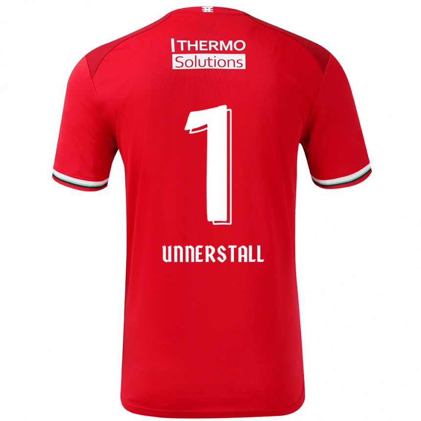 Niño Fútbol Camiseta Lars Unnerstall #1 Rojo Blanco 1ª Equipación 2024/25