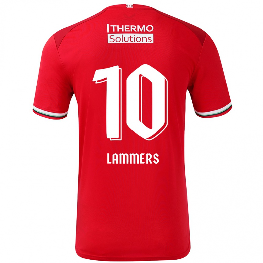 Niño Fútbol Camiseta Sam Lammers #10 Rojo Blanco 1ª Equipación 2024/25