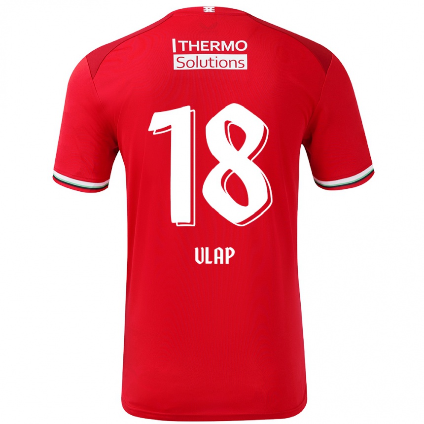 Niño Fútbol Camiseta Michel Vlap #18 Rojo Blanco 1ª Equipación 2024/25