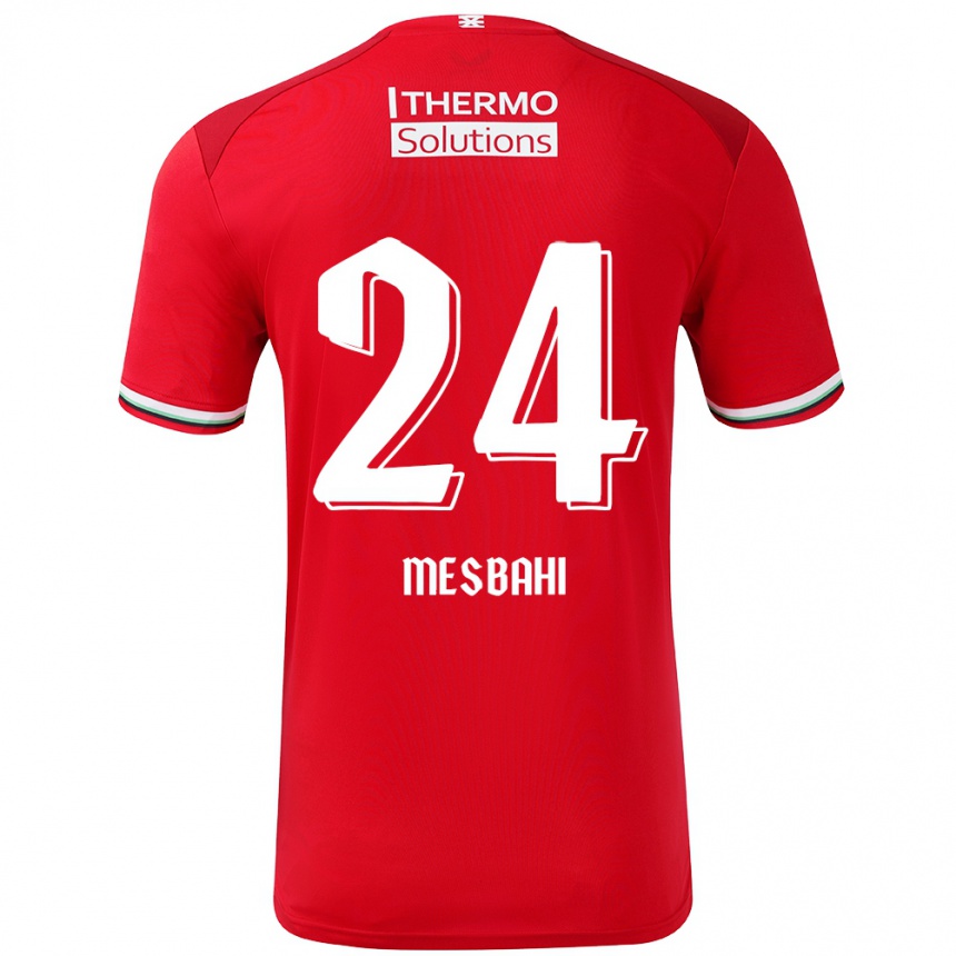 Niño Fútbol Camiseta Juliën Mesbahi #24 Rojo Blanco 1ª Equipación 2024/25