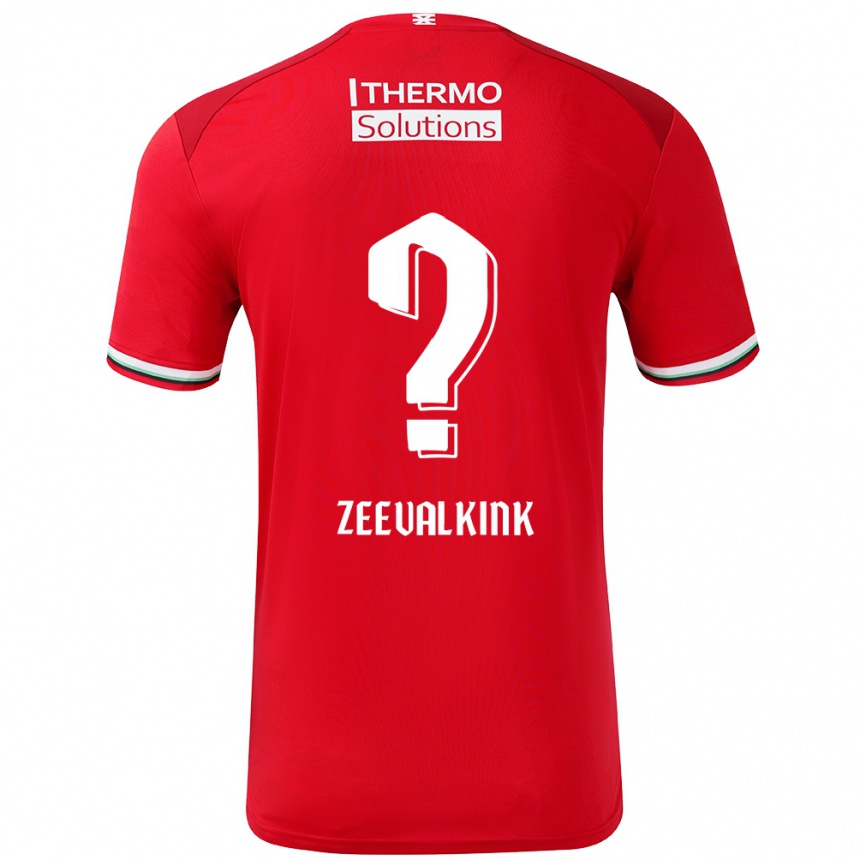 Niño Fútbol Camiseta Leco Zeevalkink #0 Rojo Blanco 1ª Equipación 2024/25