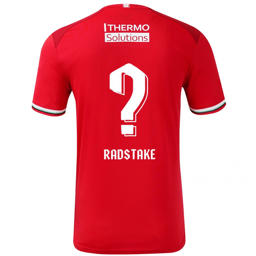 Niño Fútbol Camiseta Ruben Radstake #0 Rojo Blanco 1ª Equipación 2024/25