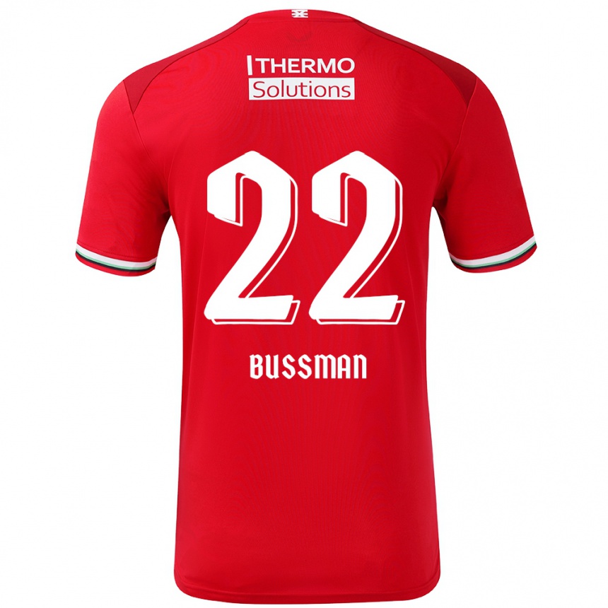 Niño Fútbol Camiseta Fiene Bussman #22 Rojo Blanco 1ª Equipación 2024/25