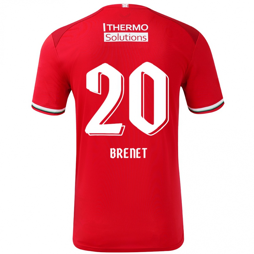 Niño Fútbol Camiseta Joshua Brenet #20 Rojo Blanco 1ª Equipación 2024/25