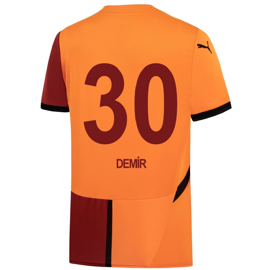 Niño Fútbol Camiseta Yusuf Demir #30 Amarillo Rojo 1ª Equipación 2024/25