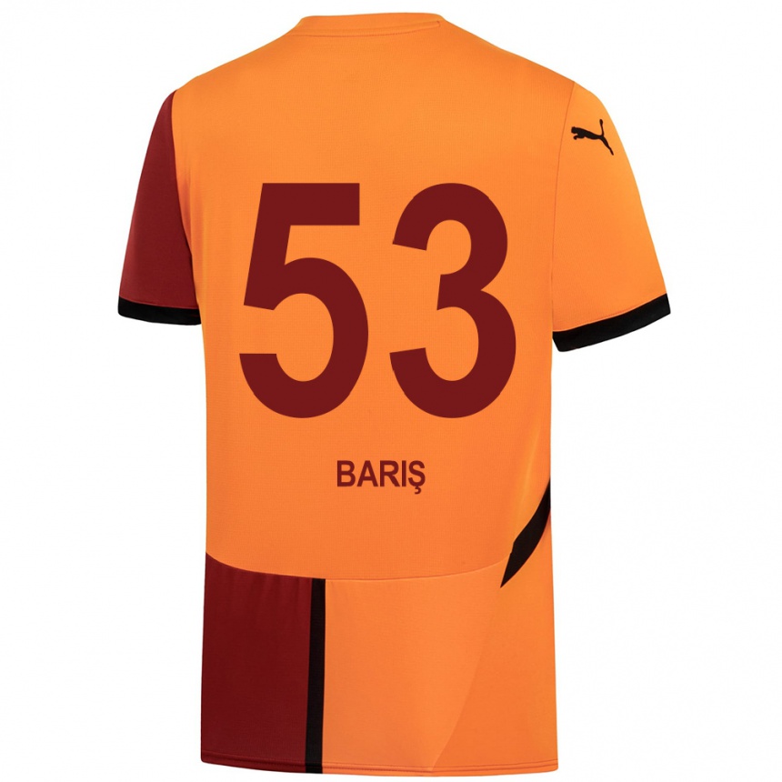 Niño Fútbol Camiseta Barış Alper Yılmaz #53 Amarillo Rojo 1ª Equipación 2024/25