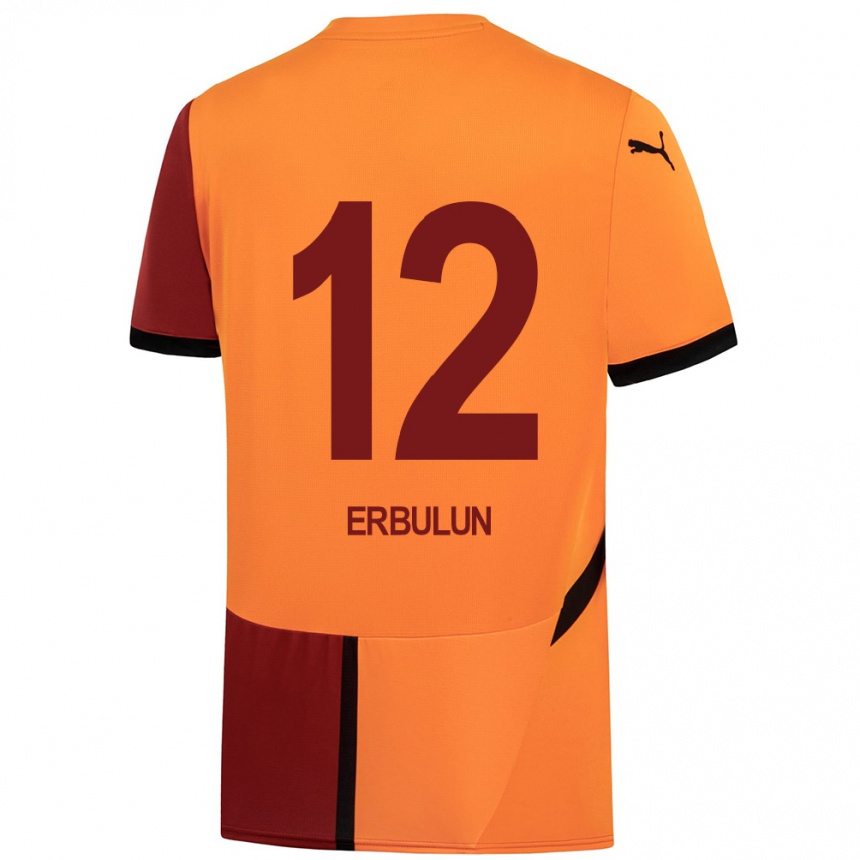 Niño Fútbol Camiseta Helin Erbulun #12 Amarillo Rojo 1ª Equipación 2024/25