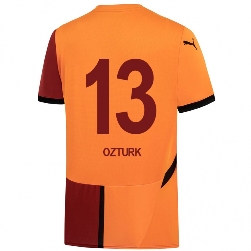 Niño Fútbol Camiseta Fatma Sare Öztürk #13 Amarillo Rojo 1ª Equipación 2024/25