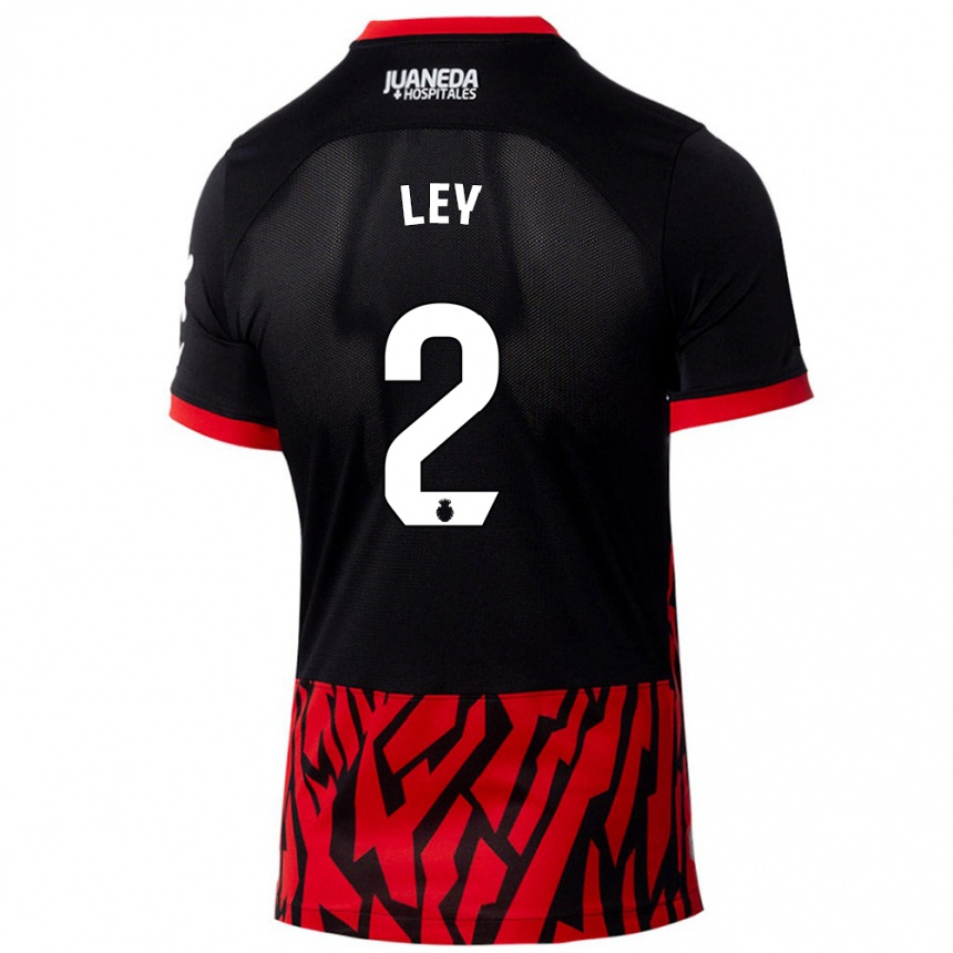 Niño Fútbol Camiseta Yuzún Ley #2 Negro Rojo 1ª Equipación 2024/25