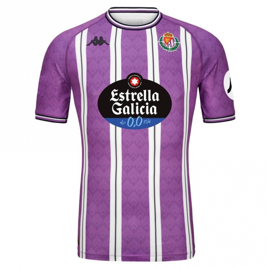 Niño Fútbol Camiseta José Luis Aranda #0 Púrpura Blanco 1ª Equipación 2024/25