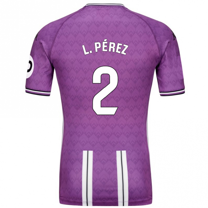 Niño Fútbol Camiseta Luis Pérez #2 Púrpura Blanco 1ª Equipación 2024/25