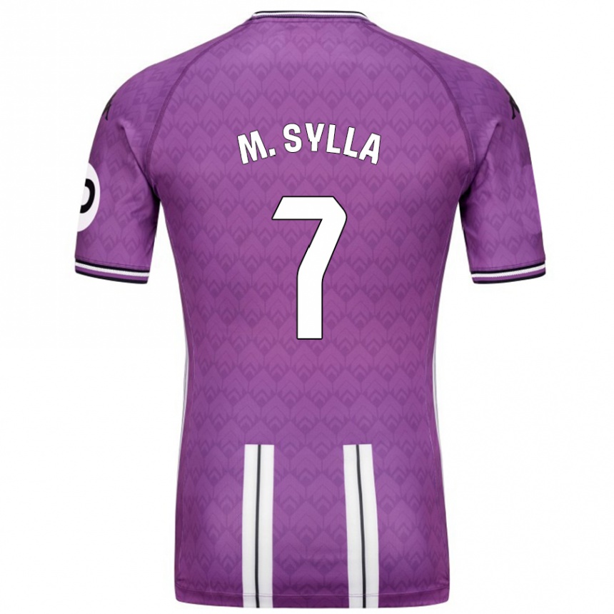 Niño Fútbol Camiseta Mamadou Sylla #7 Púrpura Blanco 1ª Equipación 2024/25