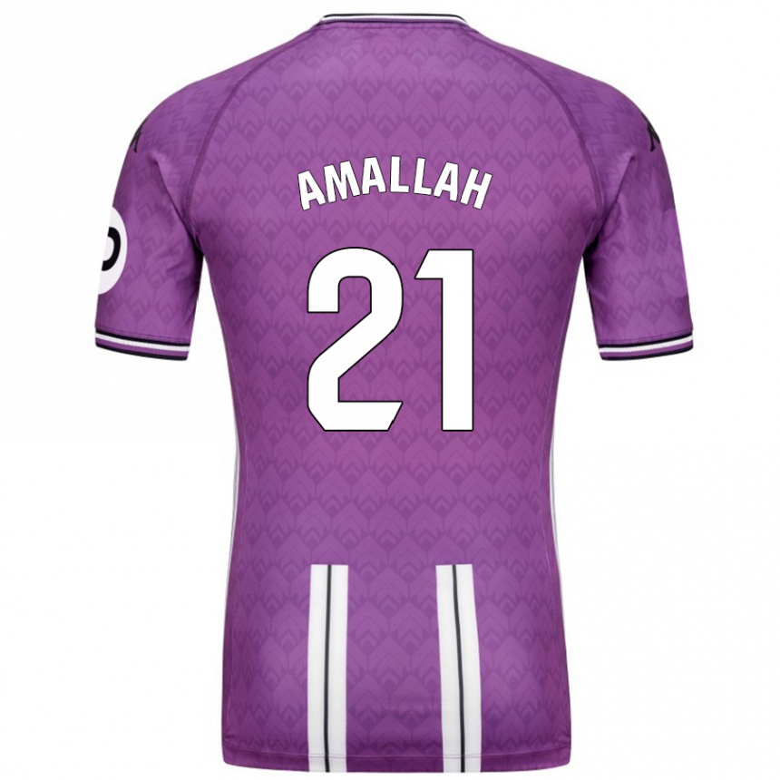 Niño Fútbol Camiseta Selim Amallah #21 Púrpura Blanco 1ª Equipación 2024/25