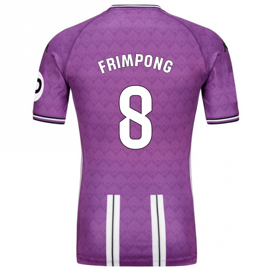 Niño Fútbol Camiseta Eugene Frimpong #8 Púrpura Blanco 1ª Equipación 2024/25