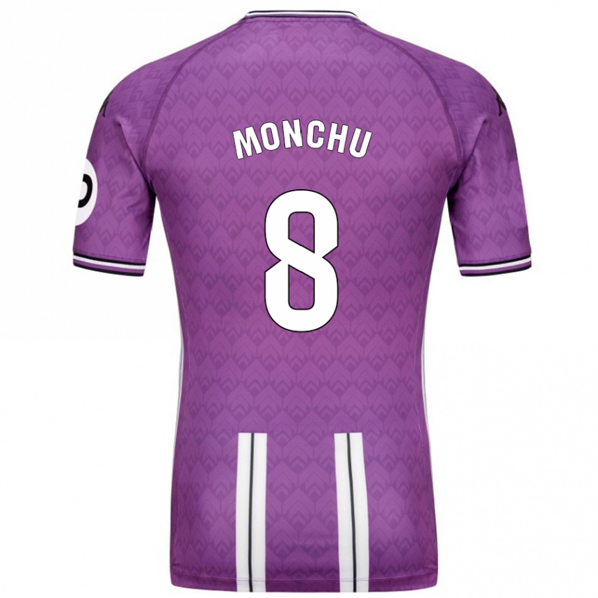 Niño Fútbol Camiseta Monchu #8 Púrpura Blanco 1ª Equipación 2024/25