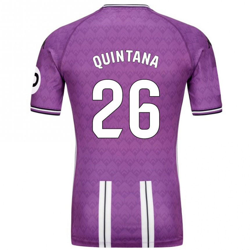 Niño Fútbol Camiseta Alberto Quintana #26 Púrpura Blanco 1ª Equipación 2024/25