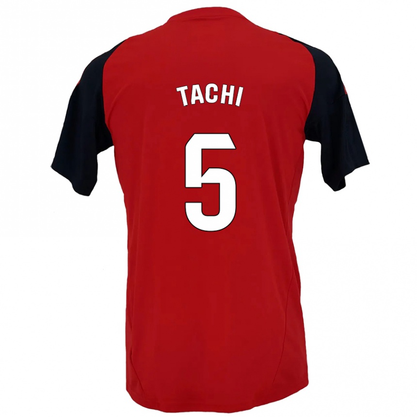 Niño Fútbol Camiseta Tachi #5 Rojo Negro 1ª Equipación 2024/25