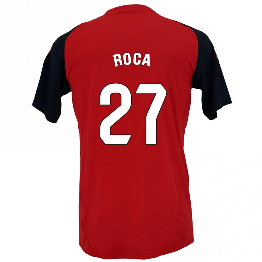 Niño Fútbol Camiseta Joel Roca #27 Rojo Negro 1ª Equipación 2024/25