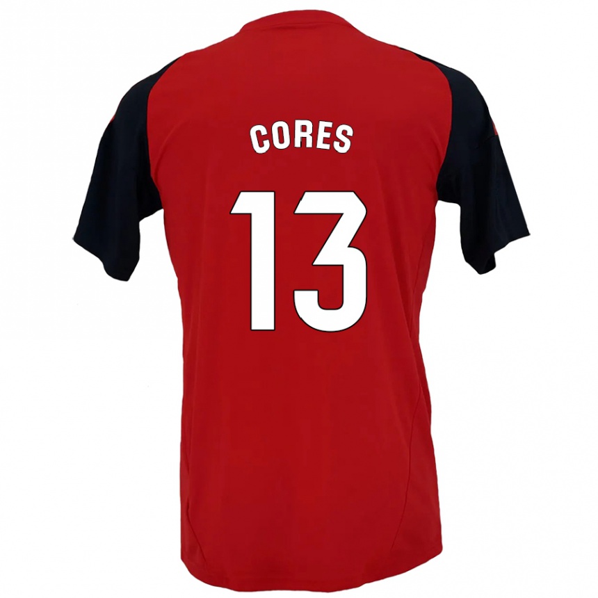 Niño Fútbol Camiseta Christian Cores #13 Rojo Negro 1ª Equipación 2024/25