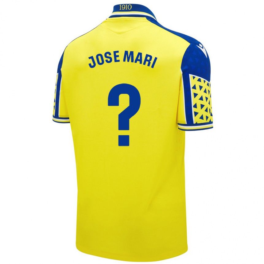 Niño Fútbol Camiseta José Mari #0 Amarillo Azul 1ª Equipación 2024/25