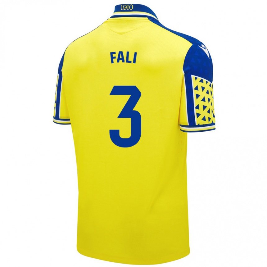 Niño Fútbol Camiseta Fali #3 Amarillo Azul 1ª Equipación 2024/25