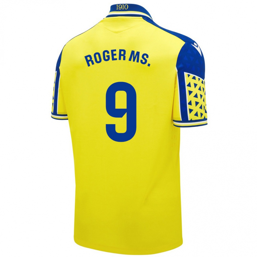 Niño Fútbol Camiseta Roger Martí #9 Amarillo Azul 1ª Equipación 2024/25