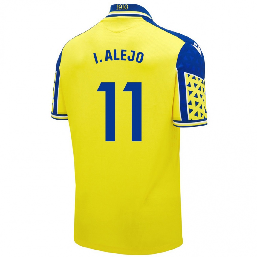 Niño Fútbol Camiseta Iván Alejo #11 Amarillo Azul 1ª Equipación 2024/25