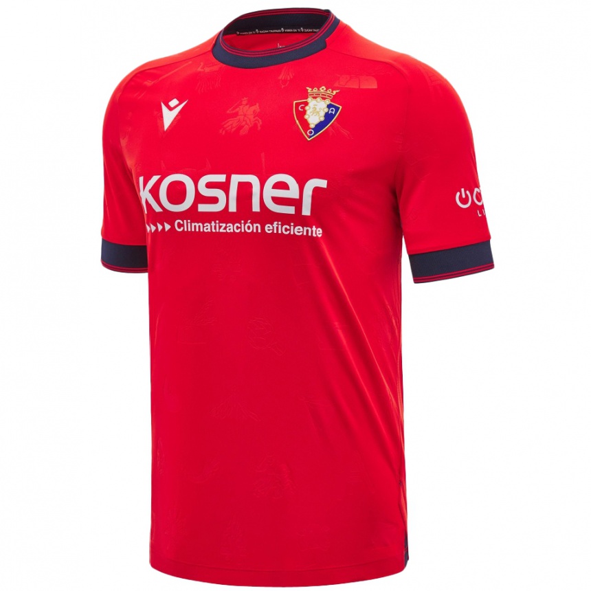 Niño Fútbol Camiseta Vanessa Rodríguez Iribarren #8 Rojo Blanco 1ª Equipación 2024/25