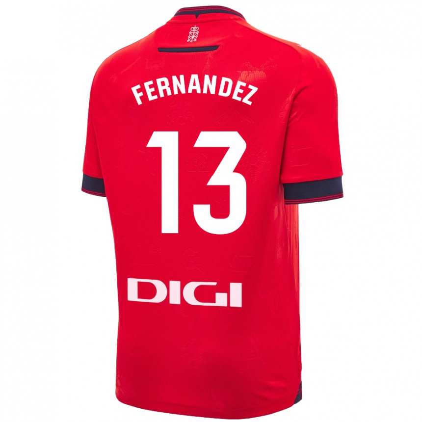 Niño Fútbol Camiseta Aitor Fernández #13 Rojo Blanco 1ª Equipación 2024/25