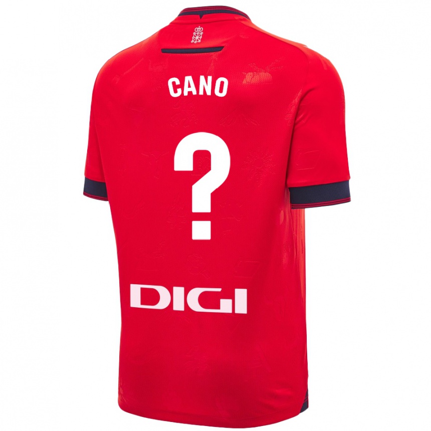 Niño Fútbol Camiseta Javi Caño #0 Rojo Blanco 1ª Equipación 2024/25