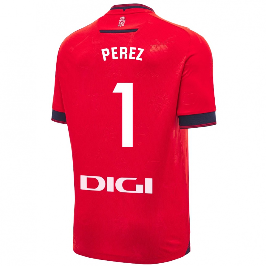 Niño Fútbol Camiseta Silvia Pérez Fernández De Romarategui #1 Rojo Blanco 1ª Equipación 2024/25