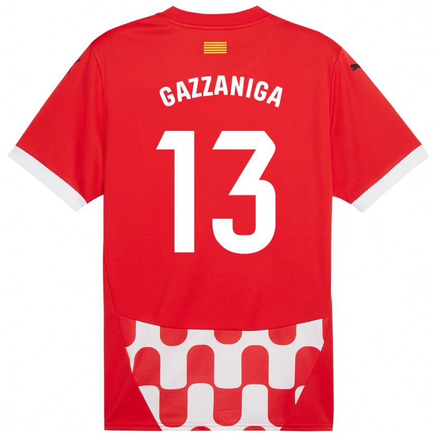 Niño Fútbol Camiseta Paulo Gazzaniga #13 Rojo Blanco 1ª Equipación 2024/25