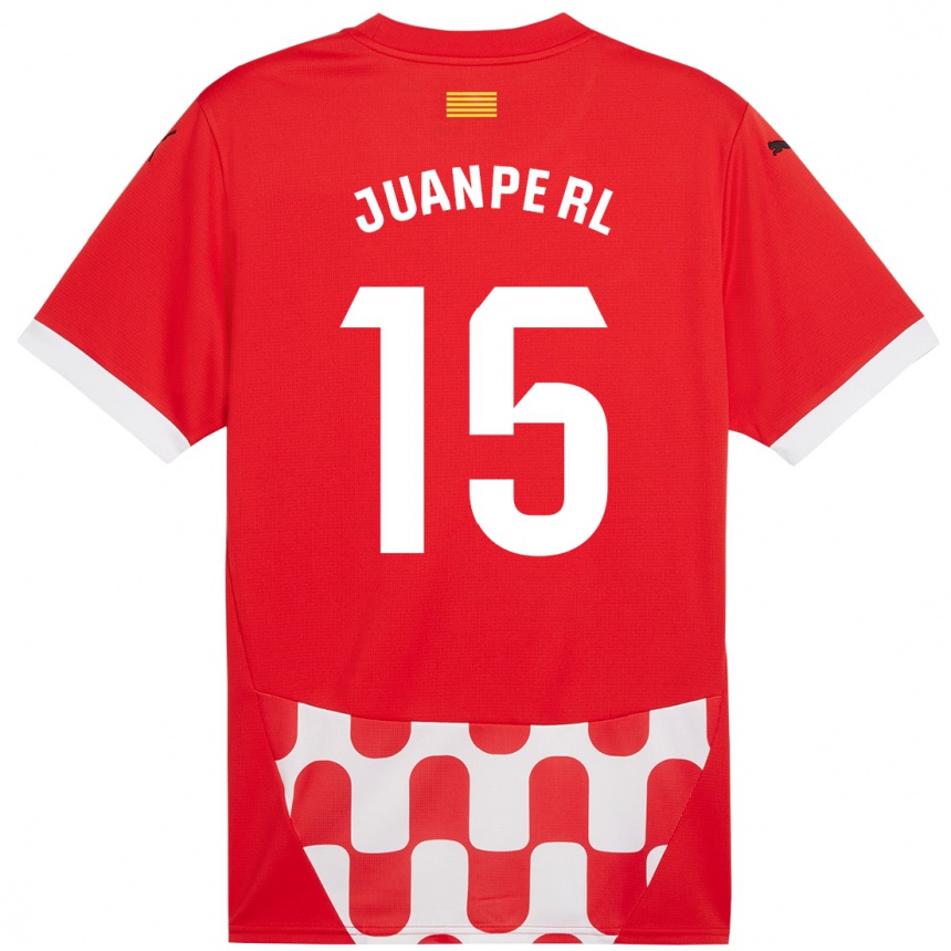 Niño Fútbol Camiseta Juanpe #15 Rojo Blanco 1ª Equipación 2024/25