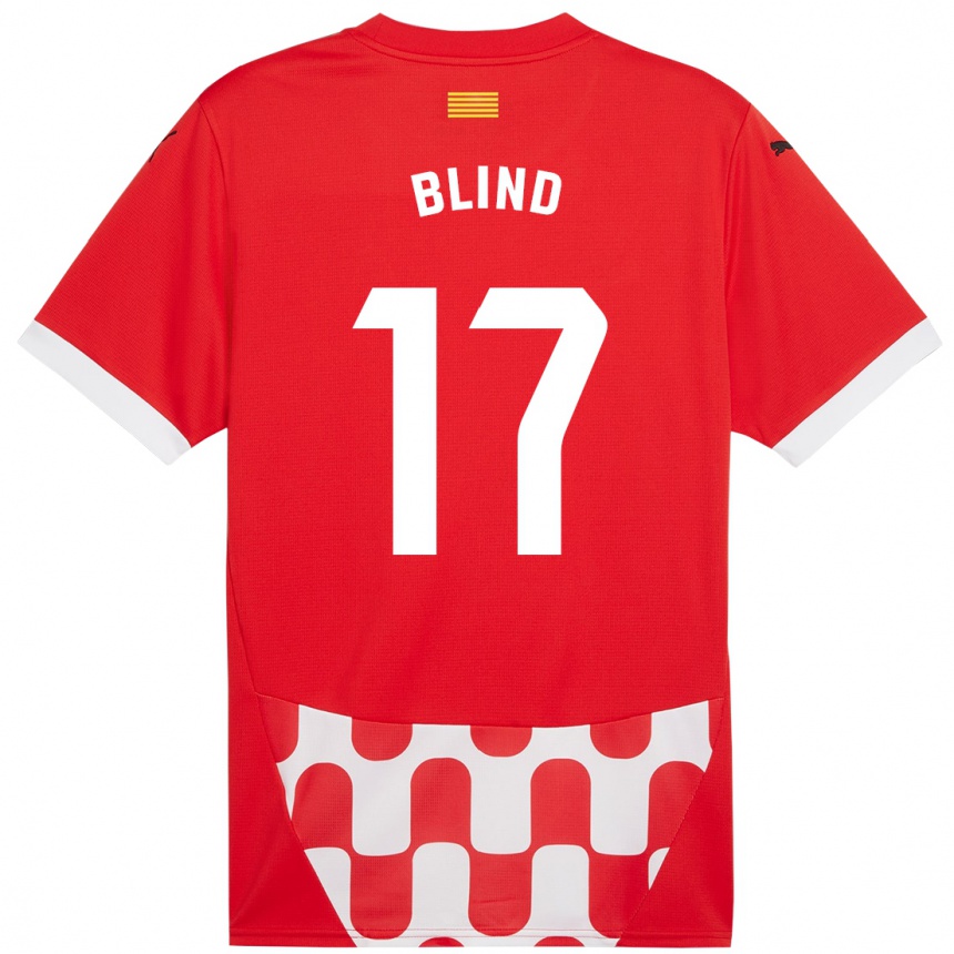 Niño Fútbol Camiseta Daley Blind #17 Rojo Blanco 1ª Equipación 2024/25