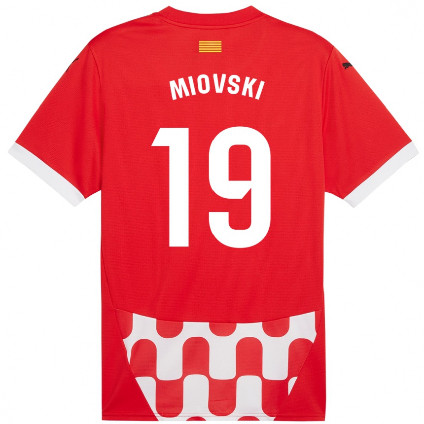 Niño Fútbol Camiseta Bojan Miovski #19 Rojo Blanco 1ª Equipación 2024/25