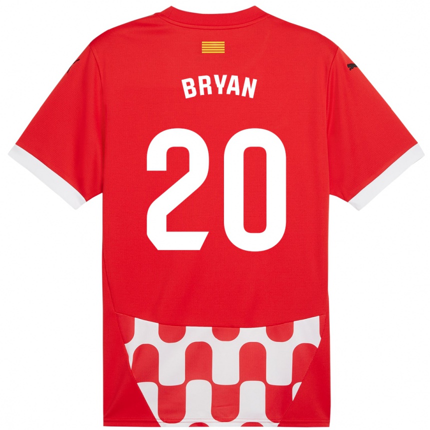 Niño Fútbol Camiseta Bryan Gil #20 Rojo Blanco 1ª Equipación 2024/25