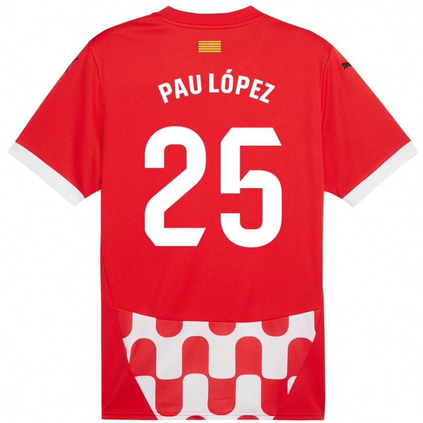 Niño Fútbol Camiseta Pau Lopez #25 Rojo Blanco 1ª Equipación 2024/25