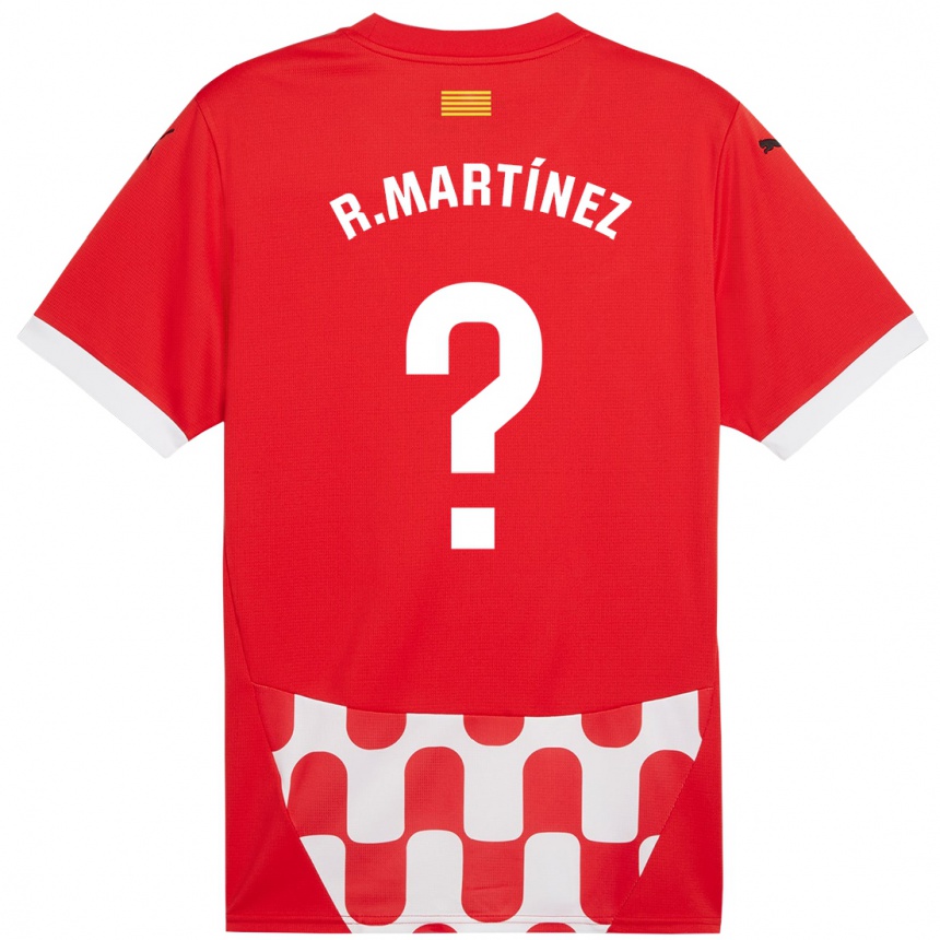 Niño Fútbol Camiseta Raúl Martínez #0 Rojo Blanco 1ª Equipación 2024/25